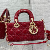 SMALL LADY D-JOY 22 RED PATENT CALFSKIN Amelia