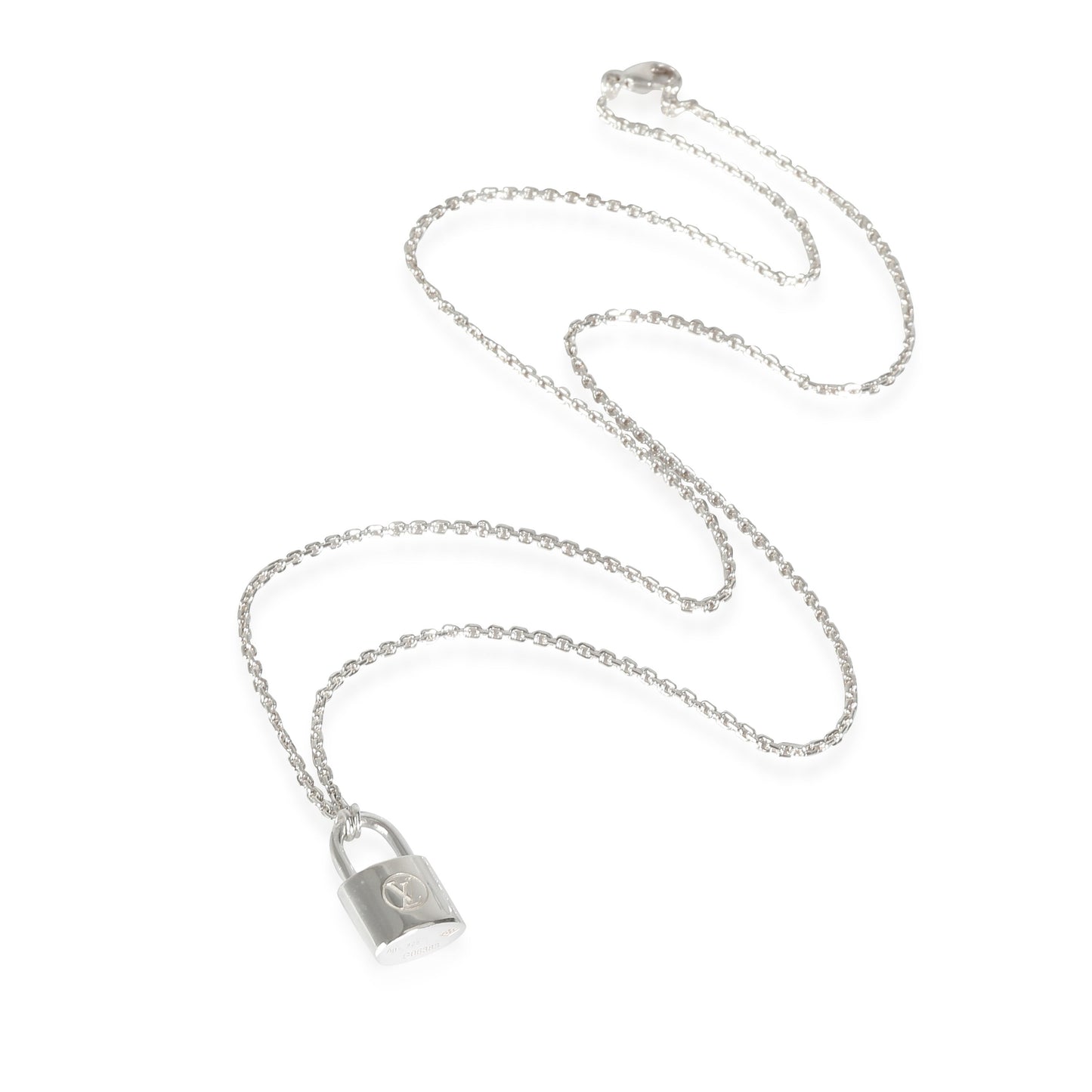 Louis Vuitton Lockit Pendant on Chain in Sterling Silver