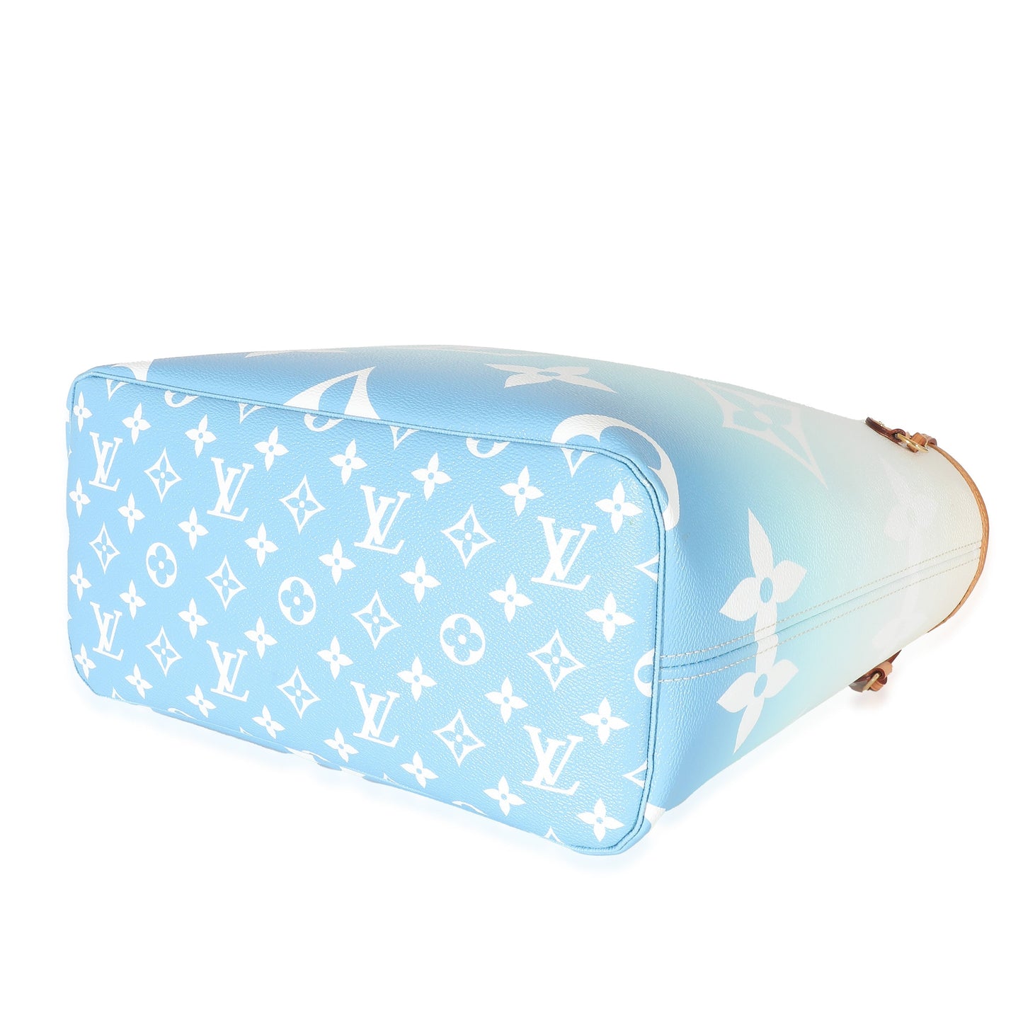 Louis Vuitton Louis Vuitton Blue White Giant Monogram Canvas By The Pool Neverfull MM
