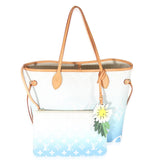 Louis Vuitton Louis Vuitton Blue White Giant Monogram Canvas By The Pool Neverfull MM