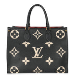 Louis Vuitton Black Beige Monogram Giant Empreinte Onthego MM