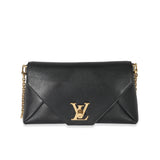 Louis Vuitton Louis Vuitton Black Calfskin Love Note Chain Clutch 