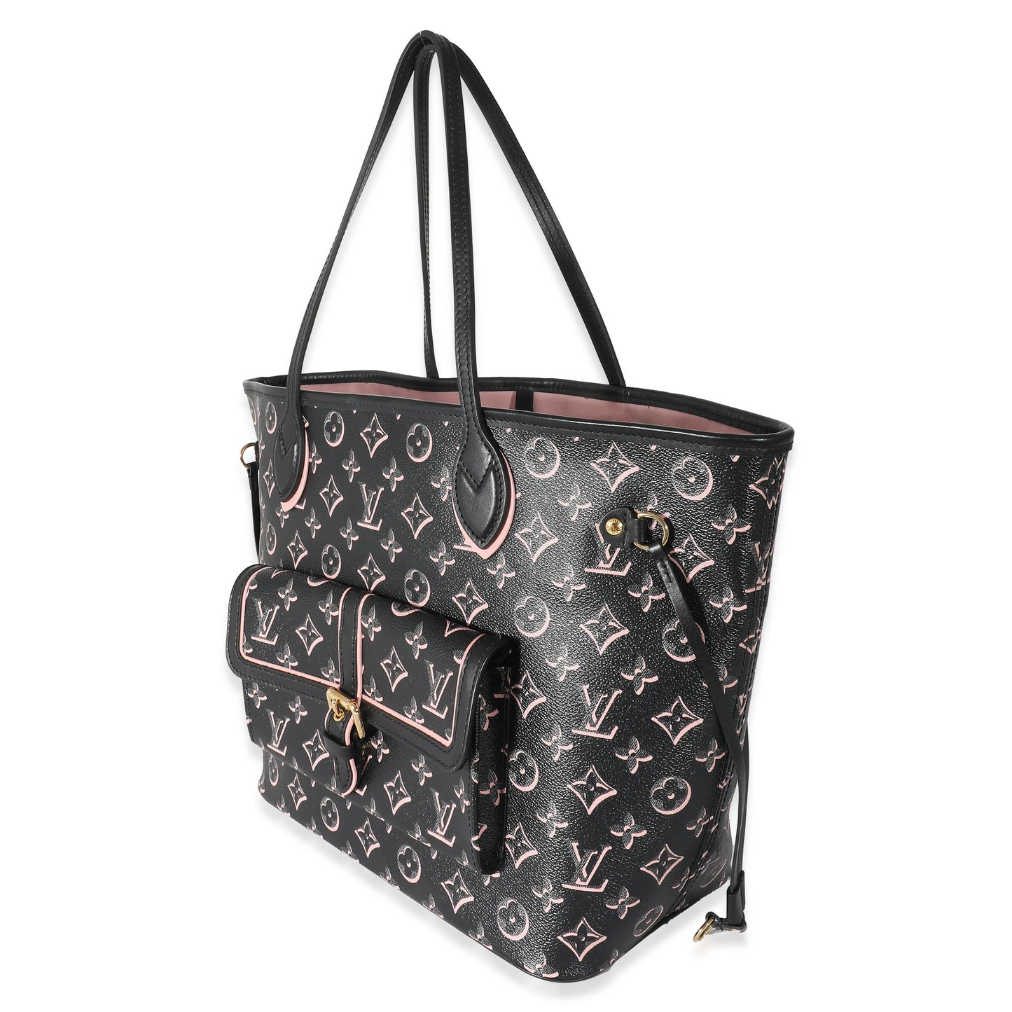 Louis Vuitton Louis Vuitton Black Pink Monogram Canvas Fall For You Neverfull MM