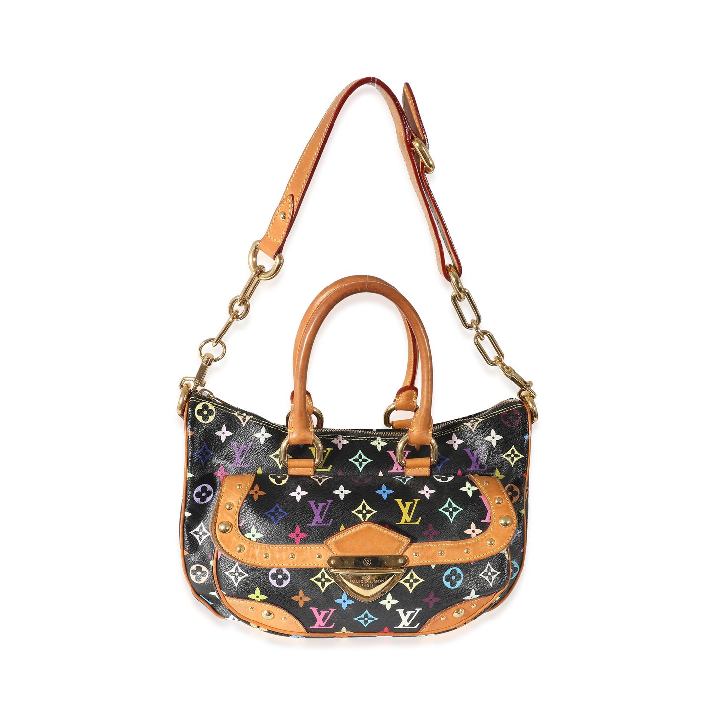 Louis Vuitton Louis Vuitton Black Multicolor Monogram Canvas Rita