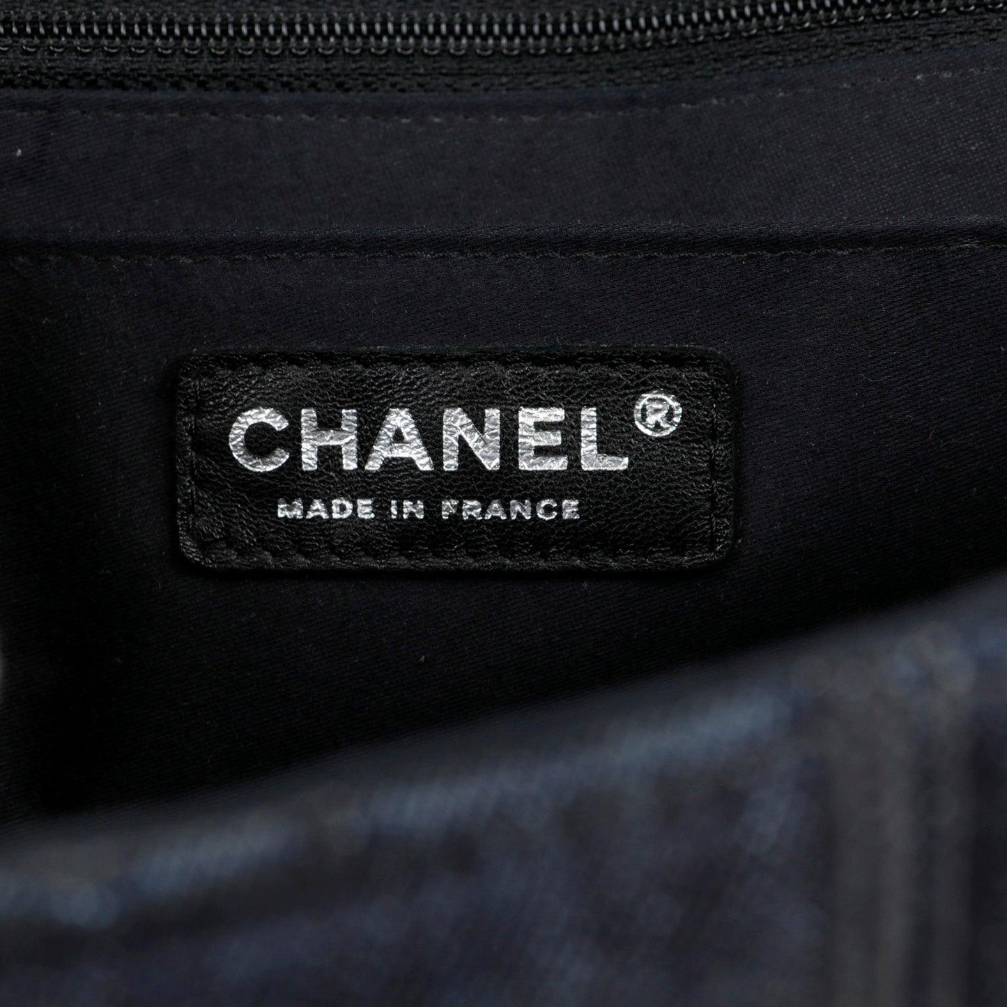 Chanel Denim Perfume Bottle Embroidered Jumbo Classic with Ruthenium Special Edition