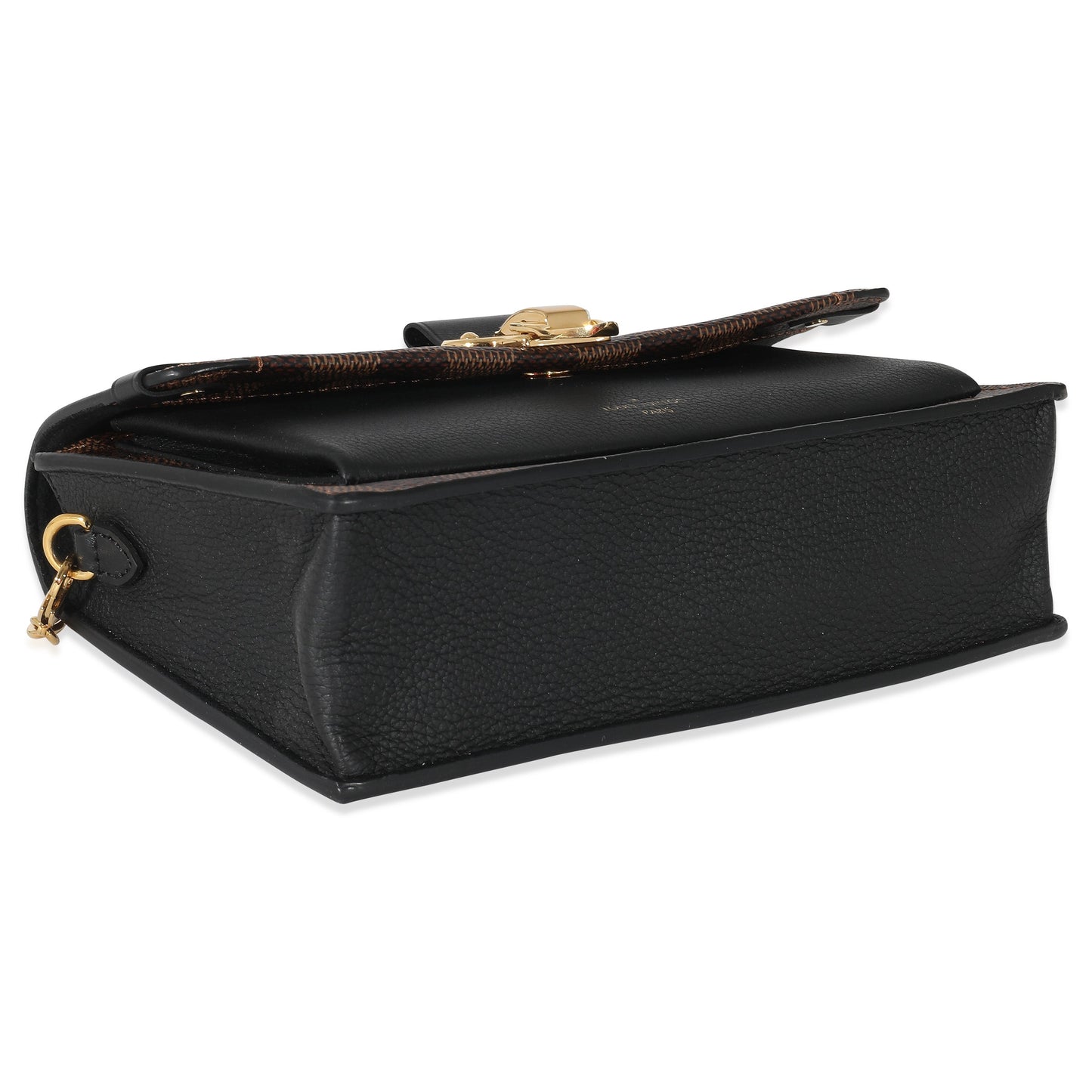 Louis Vuitton Louis Vuitton Black Damier Ebene Canvas Vavin Chain Wallet