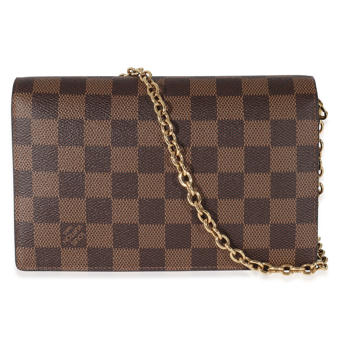 Louis Vuitton Louis Vuitton Black Damier Ebene Canvas Vavin Chain Wallet