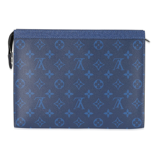 Louis Vuitton Louis Vuitton Blue Monogram Taigarama Pochette Voyage MM