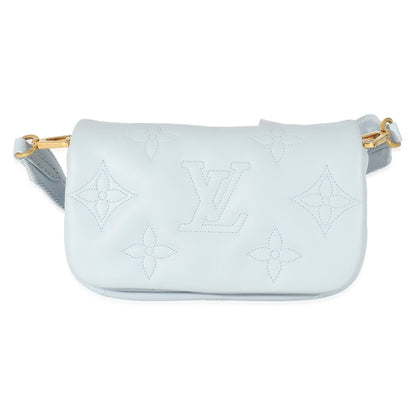 Louis Vuitton Louis Vuitton Bleu Glacier Bubblegram Wallet On Strap
