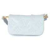 Louis Vuitton Louis Vuitton Bleu Glacier Bubblegram Wallet On Strap
