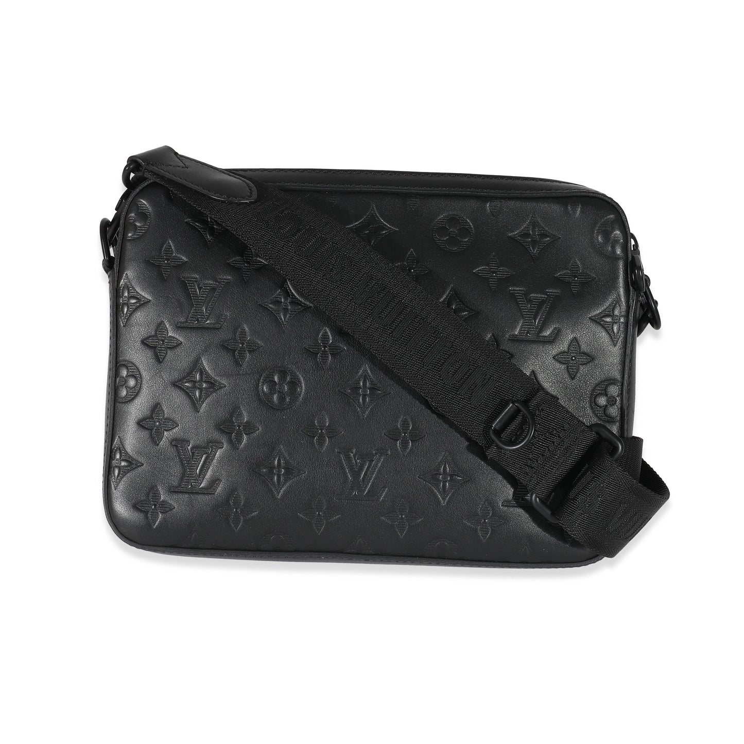 Louis Vuitton Louis Vuitton Black Monogram Shadow Leather Duo Messenger Bag