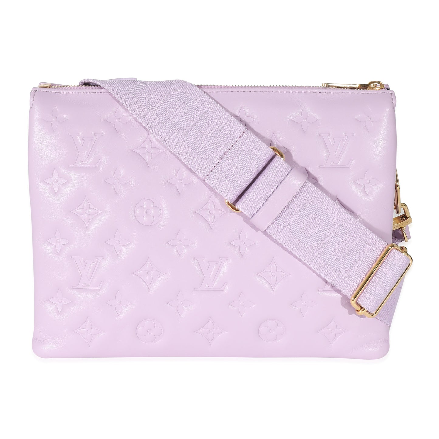 Louis Vuitton Louis Vuitton Parme Monogram Embossed Puffy Lambskin Coussin PM