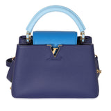 Louis Vuitton Louis Vuitton Taurillon Blue Tan Monogram Flowers Capucines BB