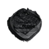 Louis Vuitton Louis Vuitton Black Silk Blend Monogram Shine Shawl