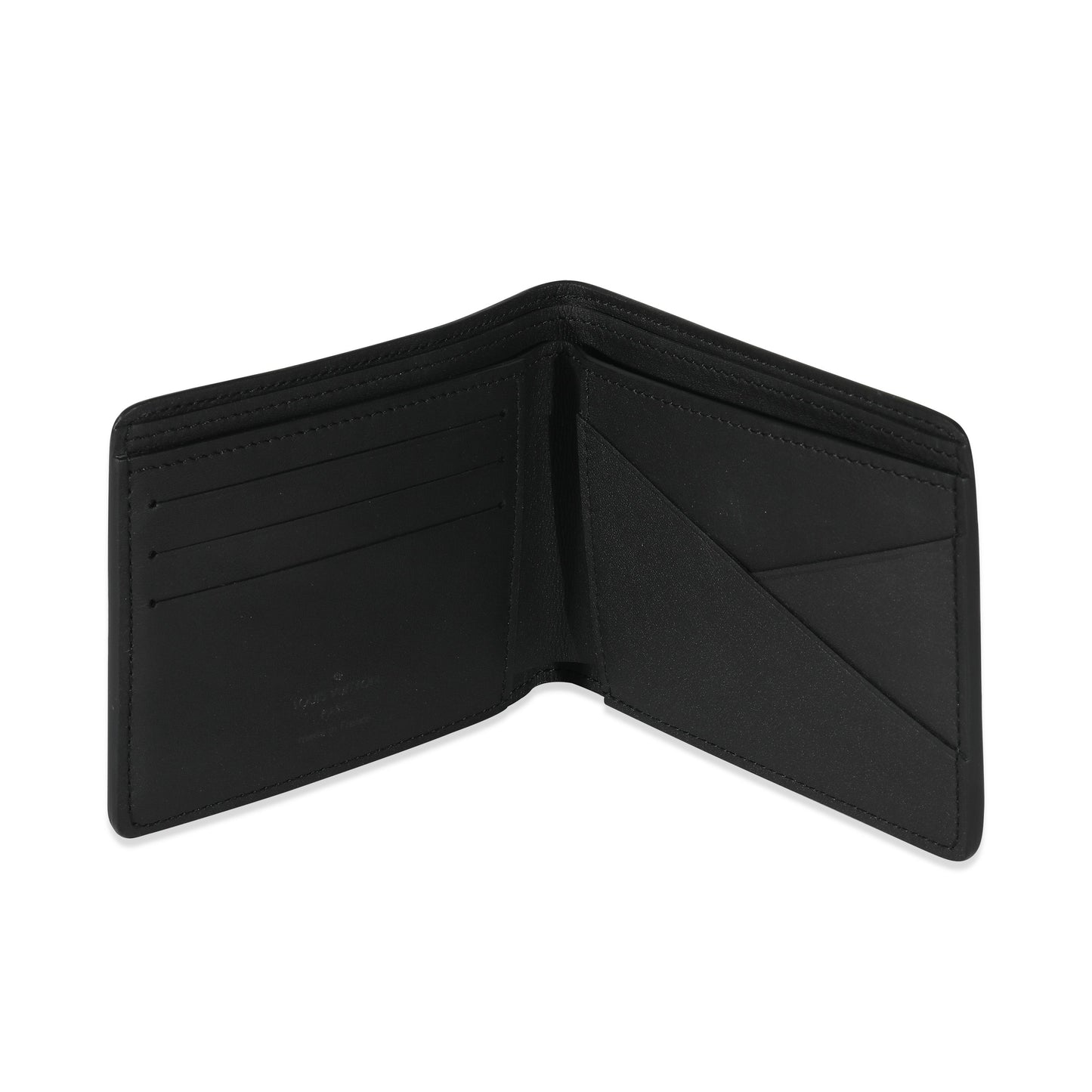 Louis Vuitton Black Monogram Shadow Calfskin Multiple Wallet
