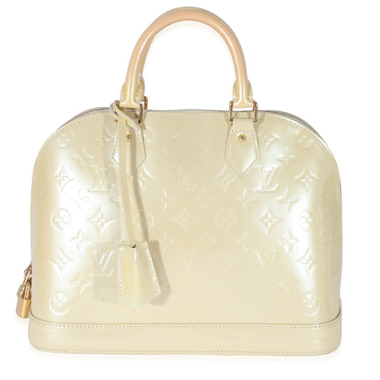Louis Vuitton Louis Vuitton Blanc Corail Monogram Vernis Alma PM