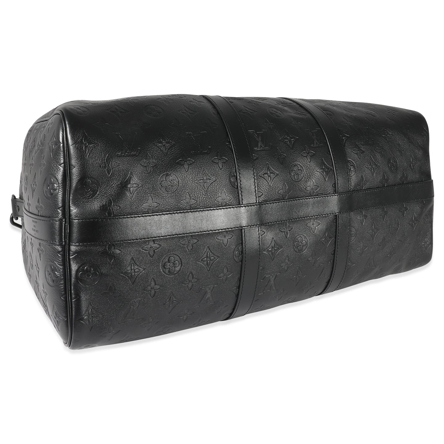 Louis Vuitton Louis Vuitton Black Monogram Shadow Keepall Bandoulière 50