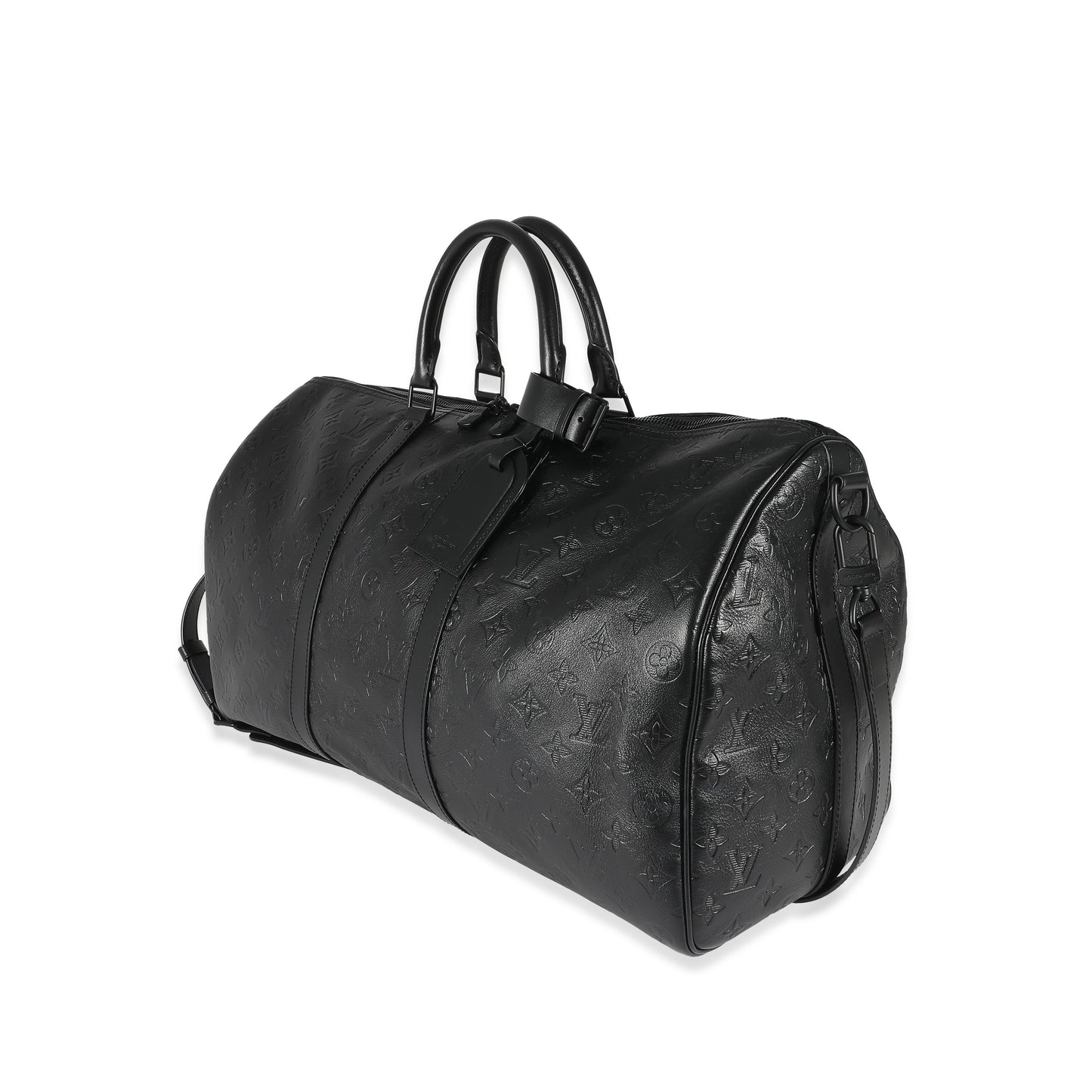Louis Vuitton Louis Vuitton Black Monogram Shadow Keepall Bandoulière 50