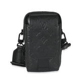 Louis Vuitton Louis Vuitton Black Monogram Shadow Double Phone Pouch NM