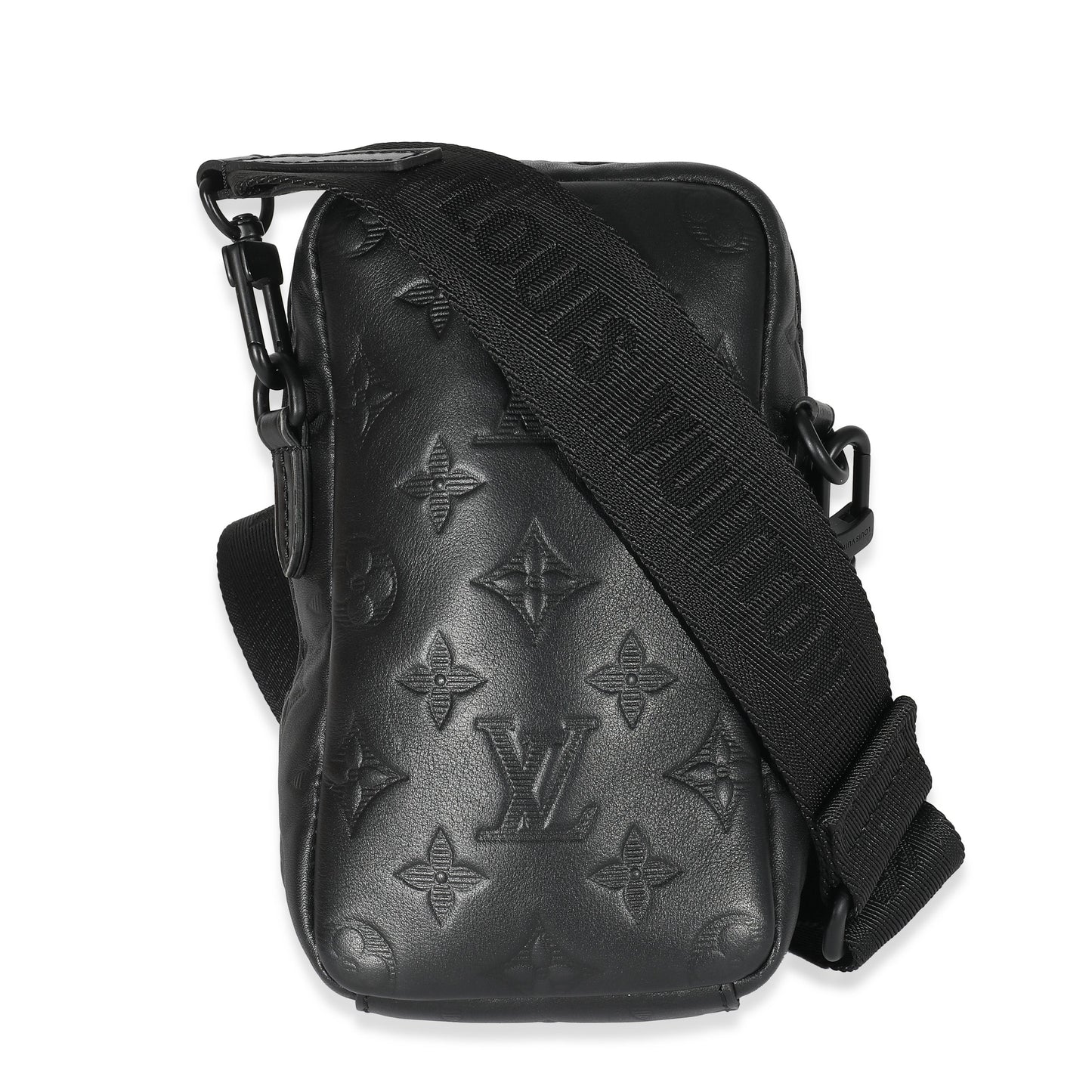 Louis Vuitton Louis Vuitton Black Monogram Shadow Double Phone Pouch NM