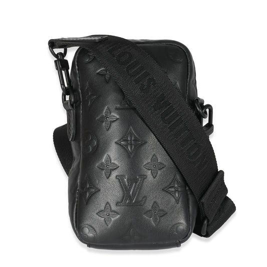 Louis Vuitton Louis Vuitton Black Monogram Shadow Double Phone Pouch NM