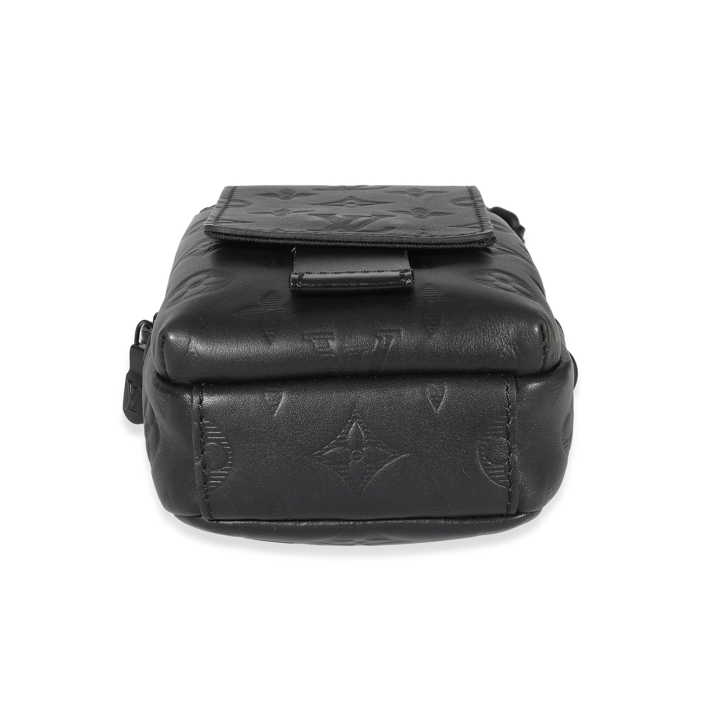 Louis Vuitton Louis Vuitton Black Monogram Shadow Double Phone Pouch NM