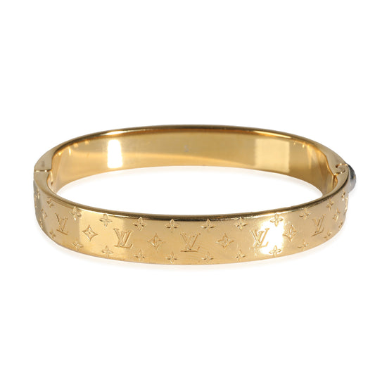 Louis Vuitton Nanogram Cuff in  Gold Plated