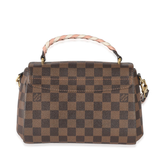 Louis Vuitton Louis Vuitton Cream Pink Damier Ebene Canvas Braided Croisette