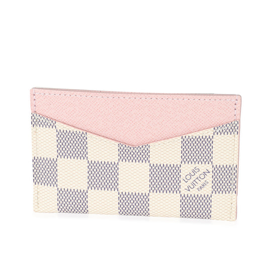 Louis Vuitton Louis Vuitton Rose Ballerine Damier Azur Canvas Daily Card Holder