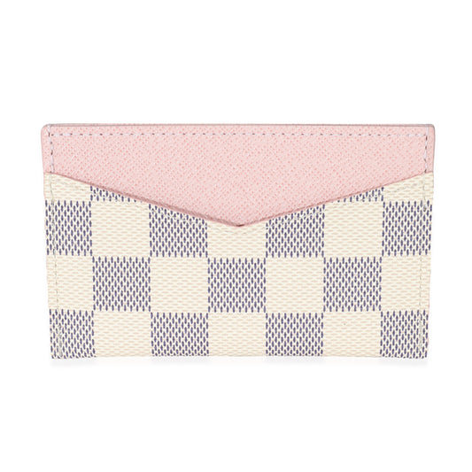 Louis Vuitton Louis Vuitton Rose Ballerine Damier Azur Canvas Daily Card Holder