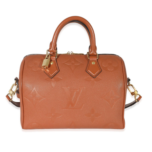 Louis Vuitton Louis Vuitton Cognac Giant Monogram Empreinte Speedy Bandouliere 25