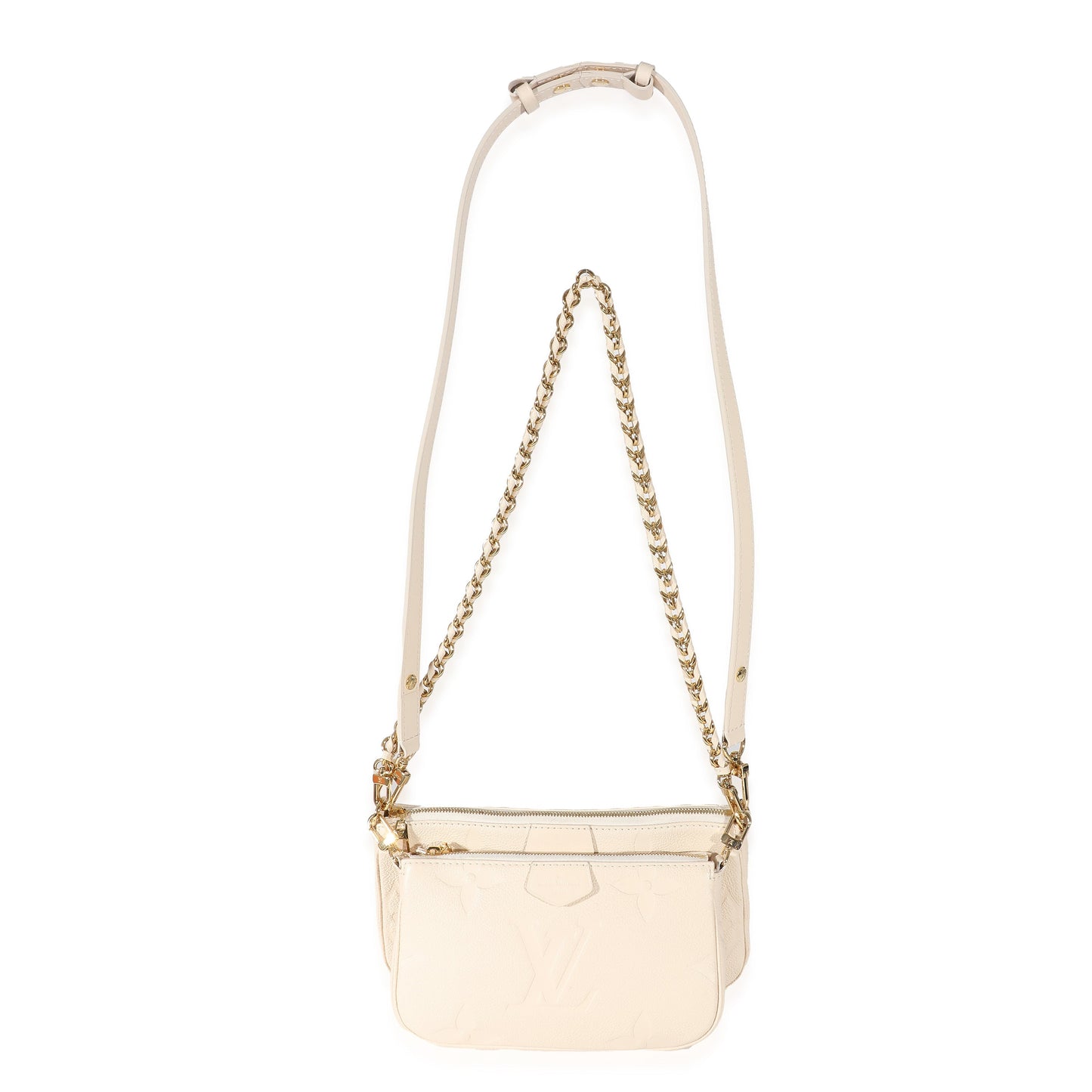 Louis Vuitton Louis Vuitton Cream Monogram Empreinte Multi Pochette Accessoires
