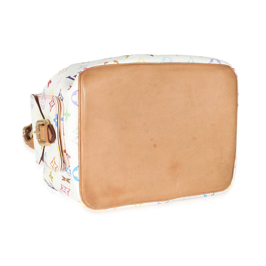 Louis Vuitton Louis Vuitton x Takashi Murakami White Monogram Multicolore Canvas Petit Noé