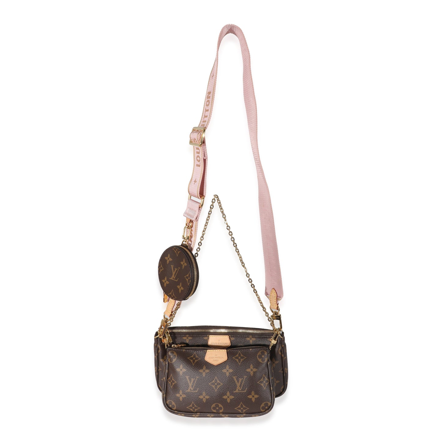 Louis Vuitton Louis Vuitton Rose Clair Monogram Canvas Multi Pochette Accessoires