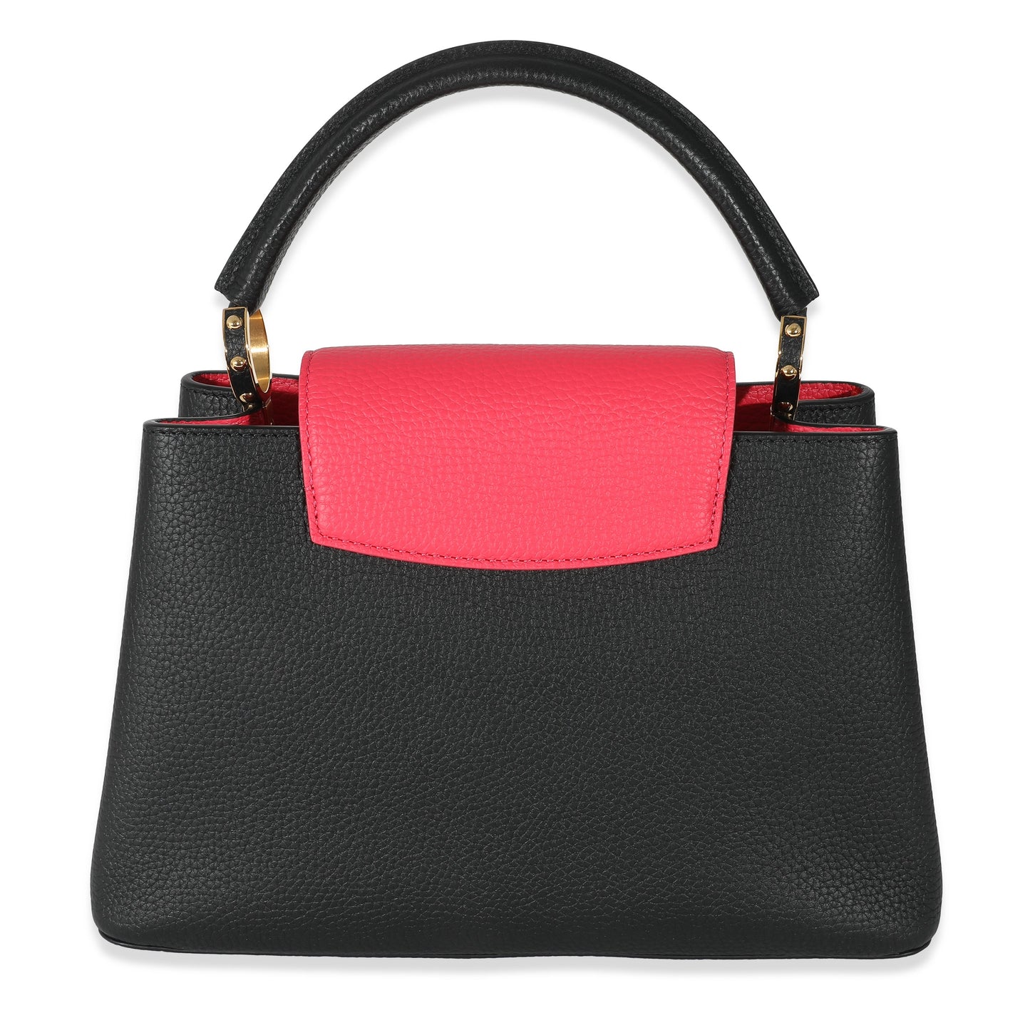 Louis Vuitton Louis Vuitton Black Rose Berlingot Taurillon Leather Capucines MM