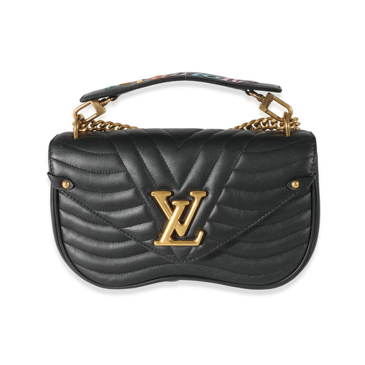 Louis Vuitton Louis Vuitton Black Quilted Leather New Wave Chain