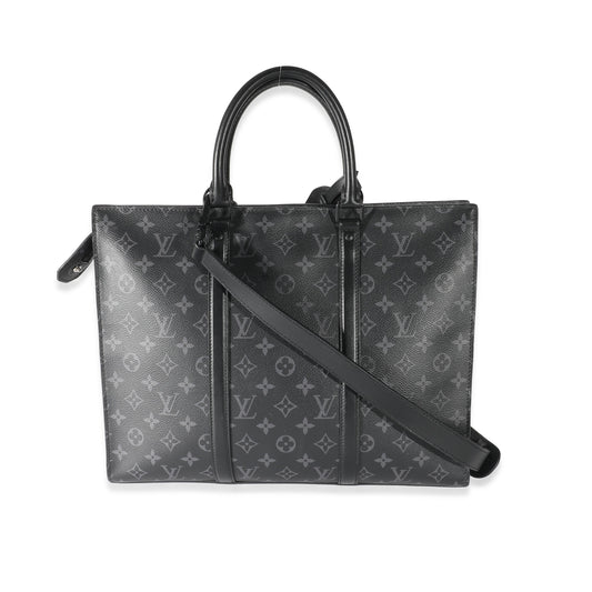 Louis Vuitton Monogram Eclipse Canvas Sac Plat Horizontal Zipper