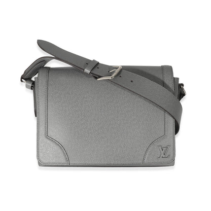 Louis Vuitton Louis Vuitton Gray Taiga Leather New Flap Messenger