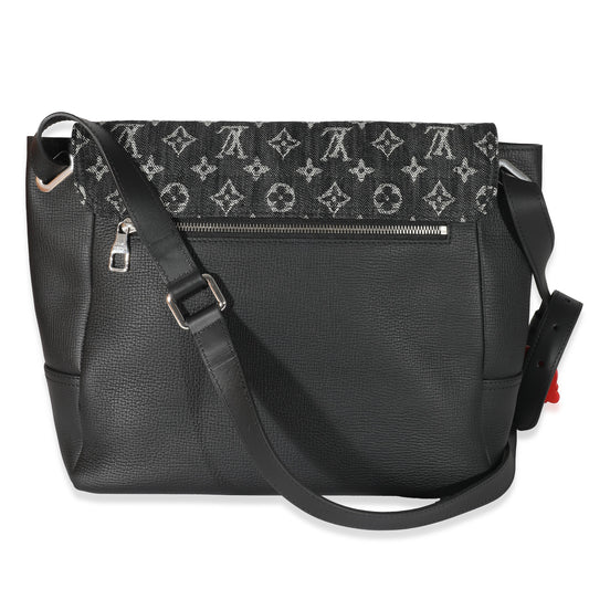 Louis Vuitton x Nigo Black Monogram Denim Taurillon Besace Tokyo Messenger