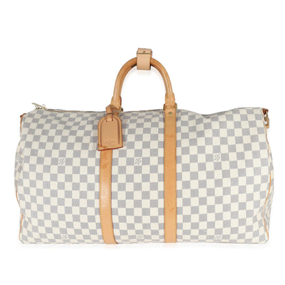 Louis Vuitton Louis Vuitton Damier Azur Canvas Keepall Bandoulière 55