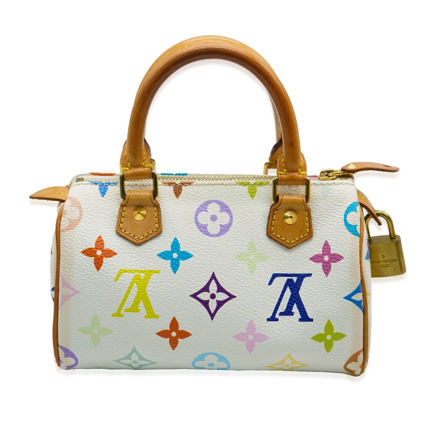 Louis Vuitton Louis Vuitton x Murakami White Monogram Multicolore Canvas Mini Sac HL Speedy