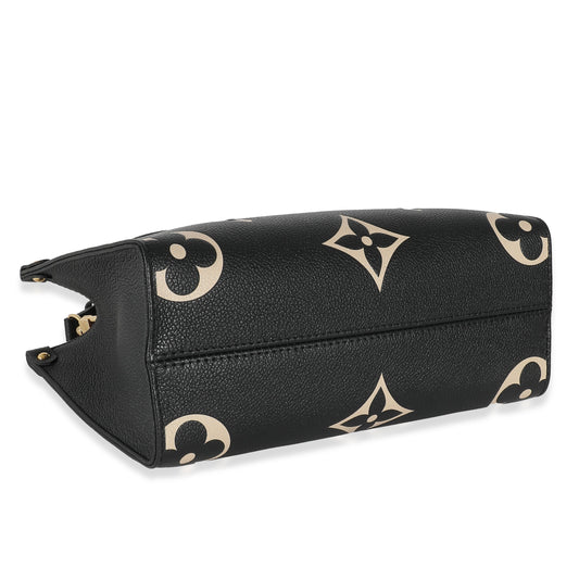 Louis Vuitton Louis Vuitton Black & Beige Bicolor Monogram Empreinte Onthego PM