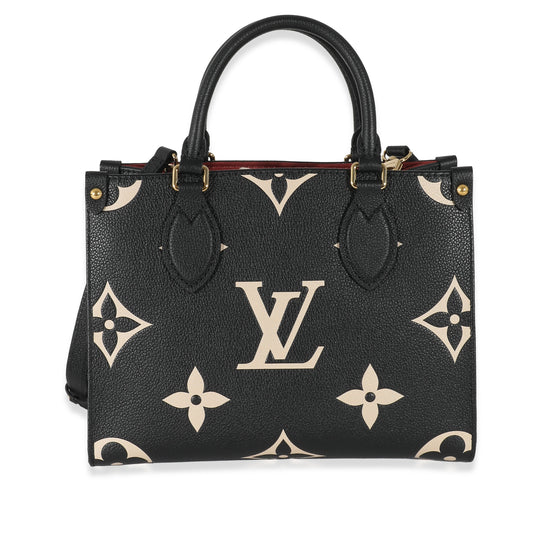 Louis Vuitton Louis Vuitton Black & Beige Bicolor Monogram Empreinte Onthego PM