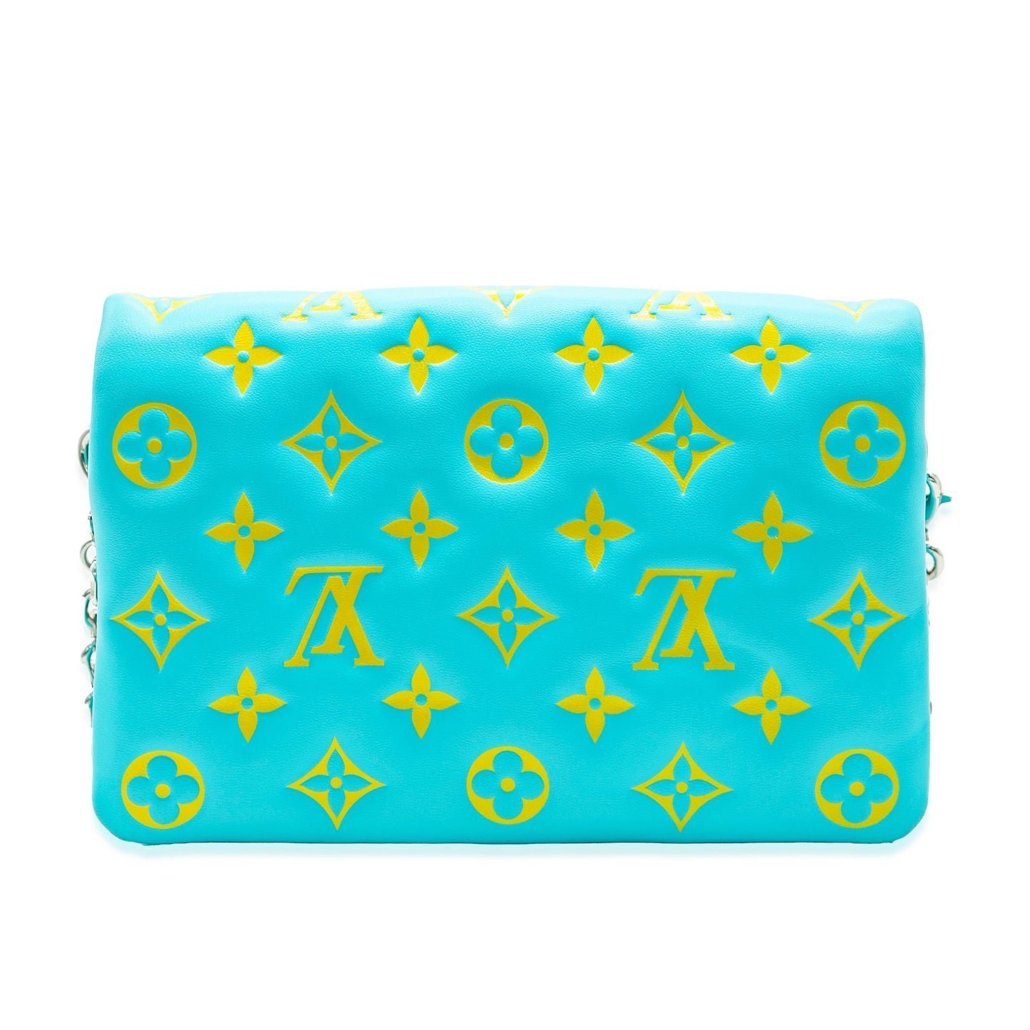 Louis Vuitton Menthe Jaune Monogram Embossed Lambskin Pochette Coussin