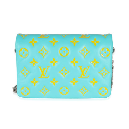 Louis Vuitton Menthe Jaune Monogram Embossed Lambskin Pochette Coussin