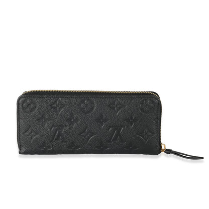 Louis Vuitton Louis Vuitton Black Monogram Empreinte Clemence Wallet