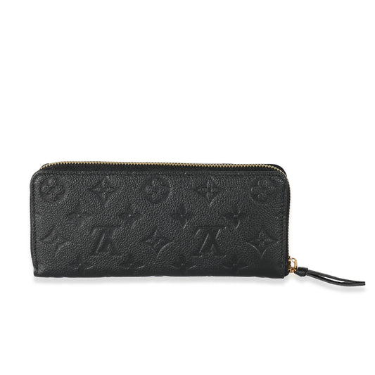 Louis Vuitton Louis Vuitton Black Monogram Empreinte Clemence Wallet