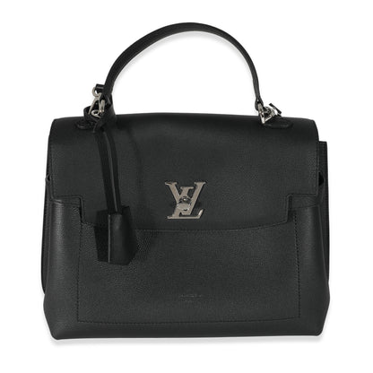 Louis Vuitton Louis Vuitton Black Grained Calfskin Lockme Ever MM