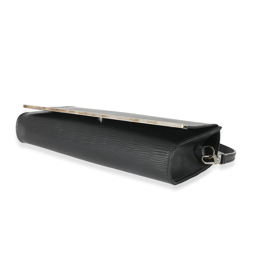 Louis Vuitton Black Epi Sevigne Clutch