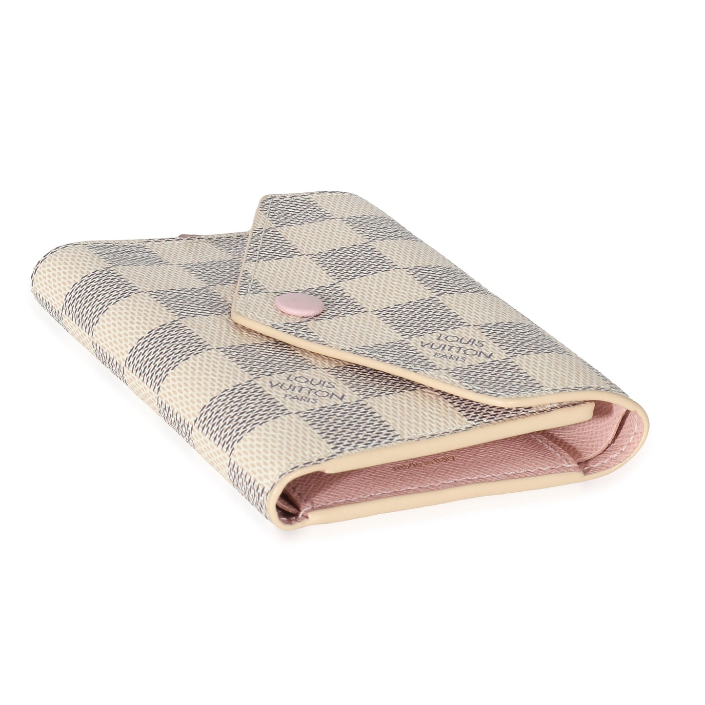 Louis Vuitton Louis Vuitton Rose Ballerine Damier Azur Canvas Victorine Wallet